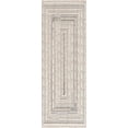 thumbnail image 6 of Boutique Rugs Lunao Farmhouse High Low Textured Shag Oversized Area Rug - Modern Geometric Carpet for Living Room, Bedroom - Charcoal, Cream, Peach - 8'10" x 12' (9x12), 6 of 16