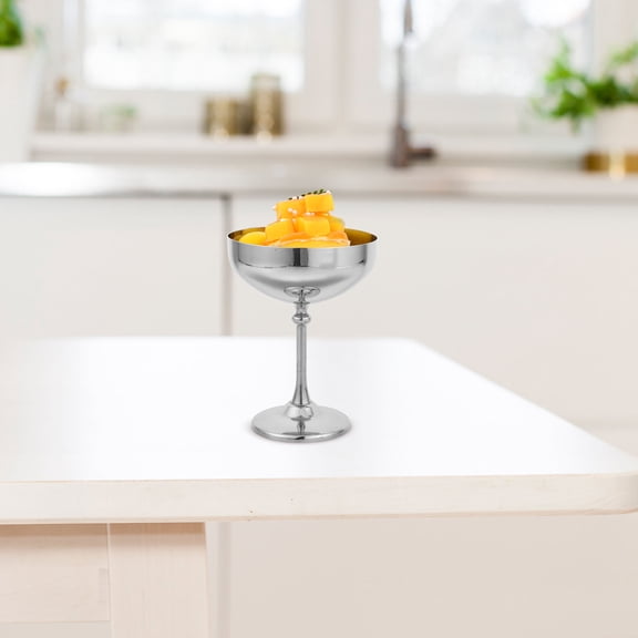 RENACLIPY Stainless Steel Dessert Cup Footed Bowl for Ice Cream, Cocktails, Kitchen Serving, and Stylish