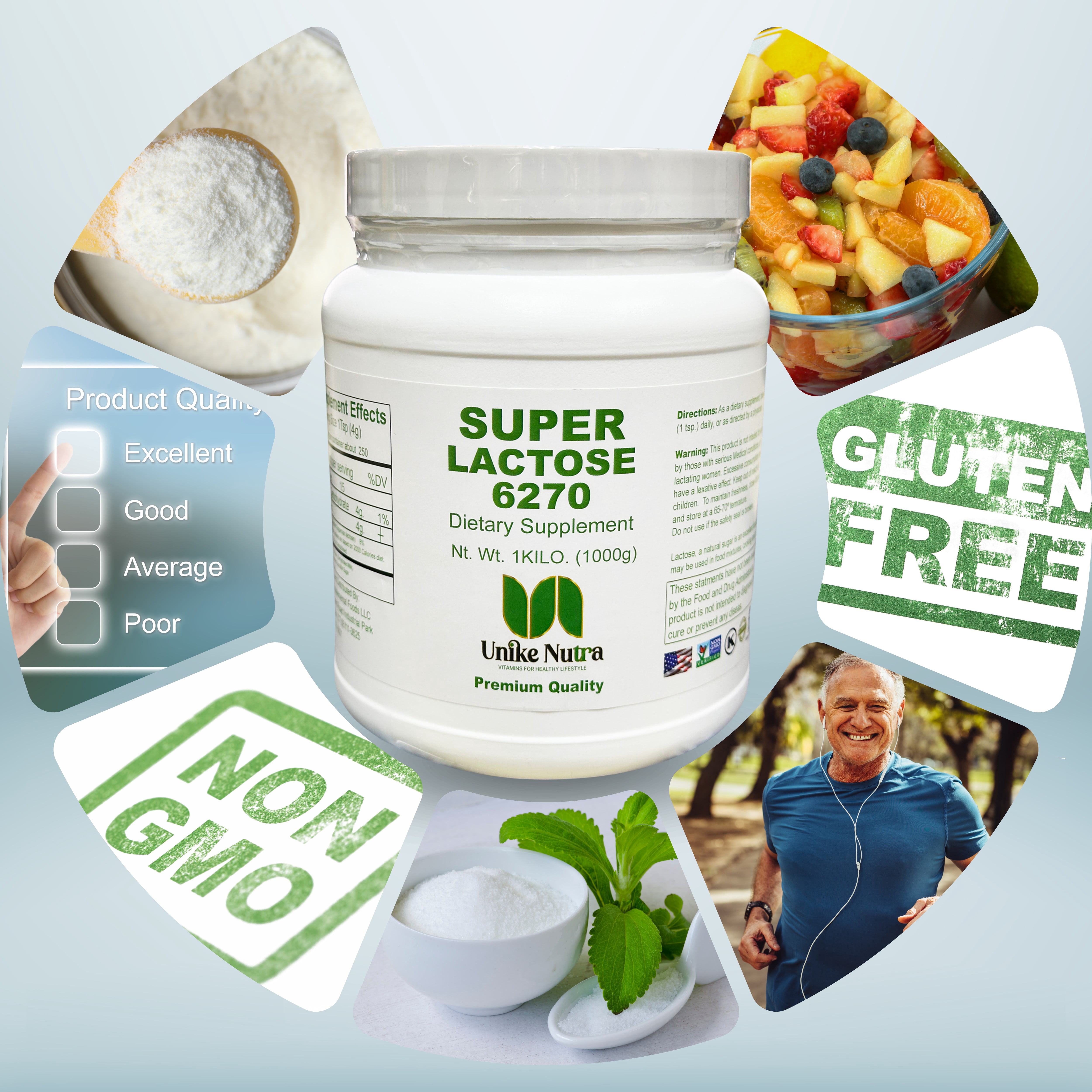 Super Lactose Powder Sugar—Natural Food Stabilizer—Lactose Homebrew in Beer Making—Low Carb Sugar Replacement—Healthy Sweeteners for Cooking & Baking, Sugar Powder Filler
