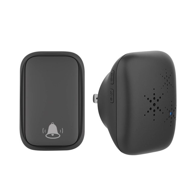 Timbre inalámbrico Plug And Play Kit de timbre de puerta a prueba de agua Volumen ajustable 200M Timbre de timbre 38 Melodías y 3 Ajuste de volumen Wmkox8yii hjk3447