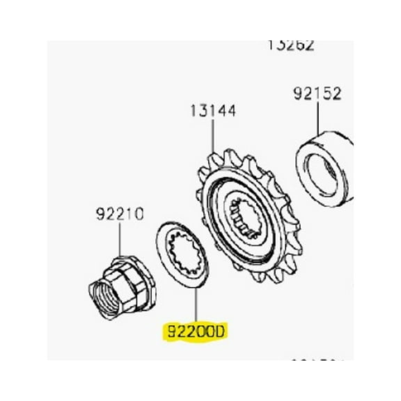 Kawasaki OEM Front Sprocket Washer 92200-0851 KLR650 Vulcan S Versys