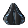 thumbnail image 3 of Cojín protector de repuesto para asiento de bicicleta, ancho, suave y antideslizante, funda para sillín de bicicleta de carretera. Negro Azul, 3 of 8