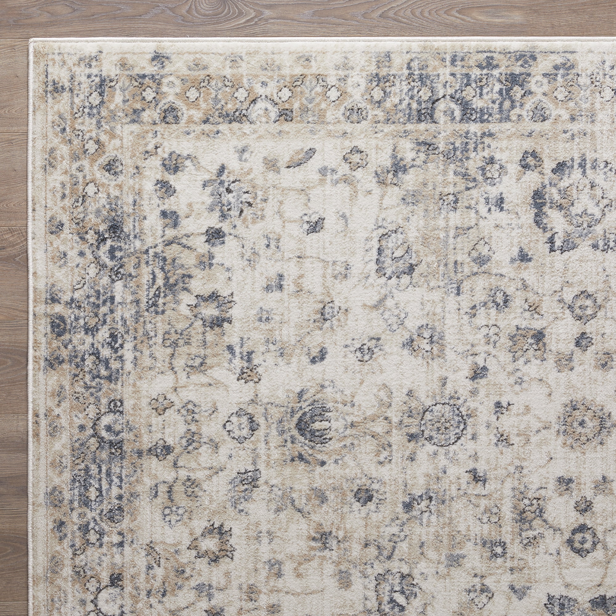 Loomaknoti Kehleigh Adrean 2' x 7' Oriental Indoor Runner Rug , Cream/Blue