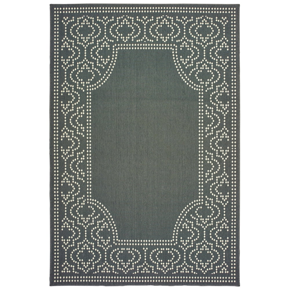 Sphinx Marina Area Rug 1247X Grey Solid Dotted 2 3 x 7 6 Rectangle