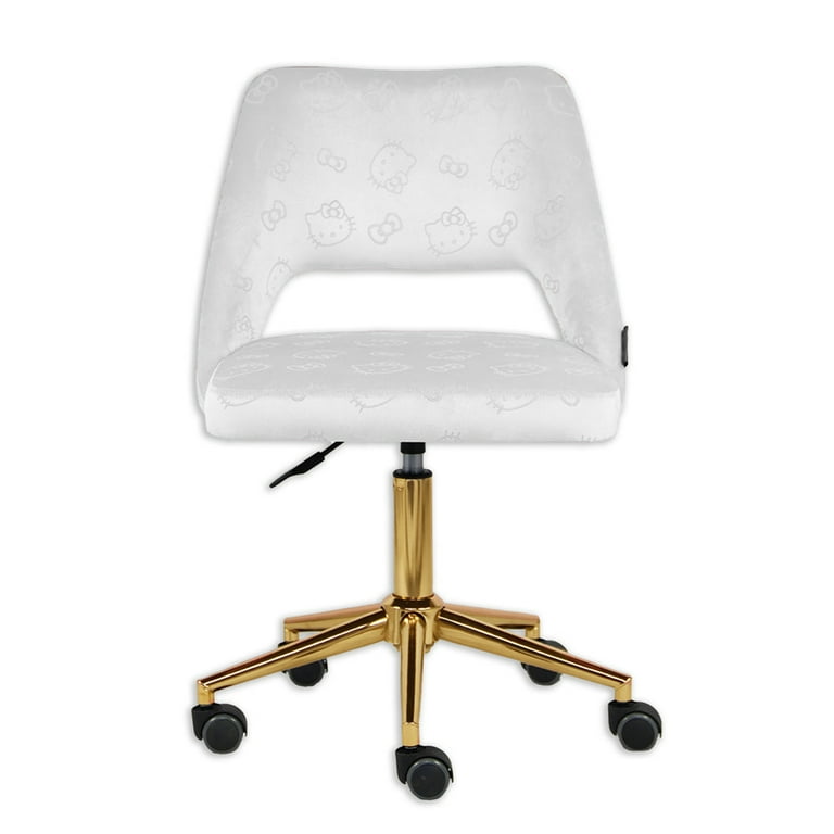 Gold and white vanity chair sales