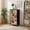 Color-1, variant on 4 Drawer Vertical Storage Dresser Meadow wildflower Boho botanical floral Delicate herb with Wood Top Fabric Pull Drawers