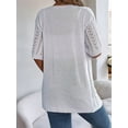 thumbnail image 6 of Summer Cardigan Sweaters for Women Light-Weight Half Sleeve Open Front Cropped Crochet Beach Cover Ups White M, 6 of 8