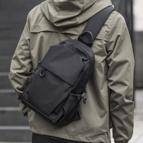 Casual Men's Fashion Simple Shoulder Messenger Bag,Black