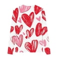 thumbnail image 4 of Posijego Girls Heart Long Sleeve Shirts Valentine's Day Printed Graphic T-Shirts Little Girls Crew Neck Casual Tee Tops, 4 of 5