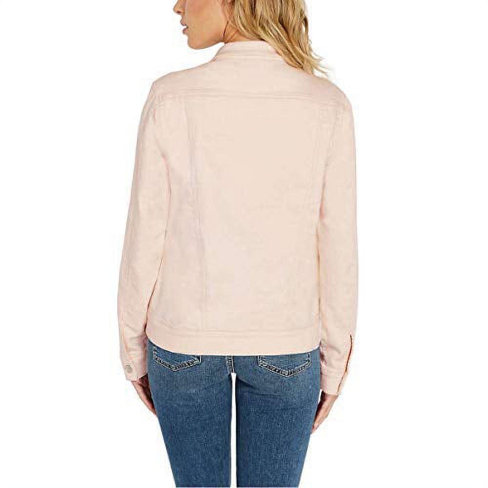 Buffalo David Bitton Womens Knit Denim Jacket (Light Pink, Medium) - image 3 of 3