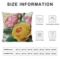thumbnail image 5 of YINGXI Throw Pillow Cover Roses Flower with Letter Pink Home Decorative Pillow Cases Square Cushion Covers for Sofa Couch 12x12in, 5 of 5
