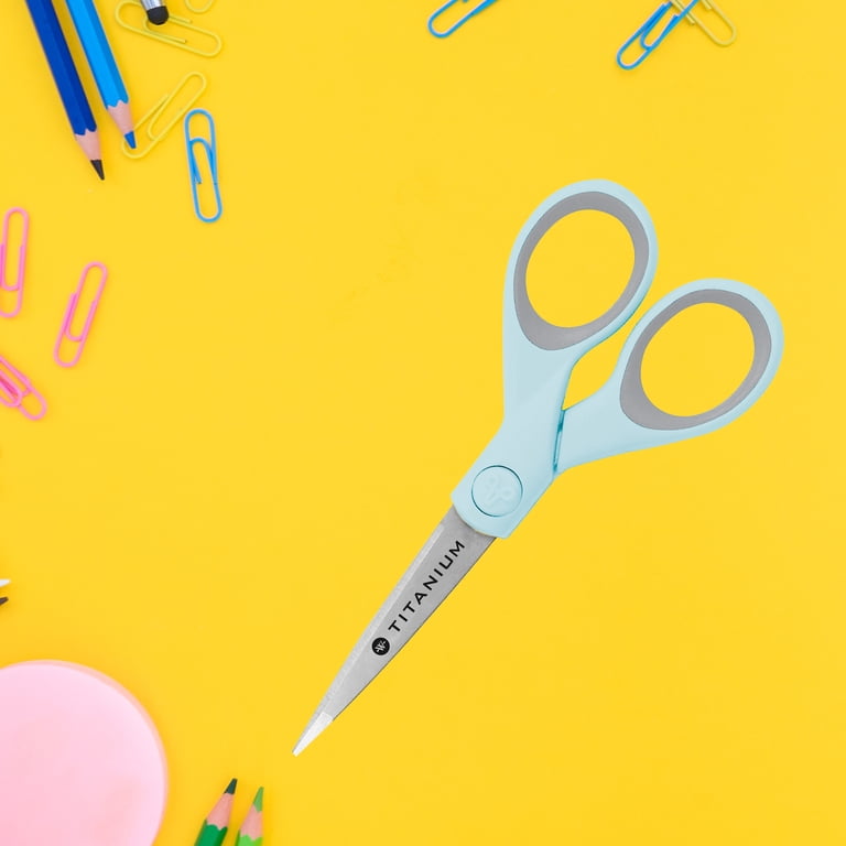 Westcott 5" Titanium Micro-Tip Scissors, Light Blue photo 8