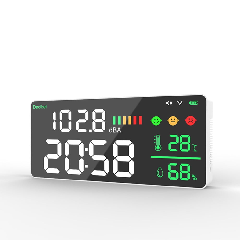 Dcenta WiFi Decibel Meter 4in1 Humidity Decibel Test 11inch Color