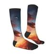 thumbnail image 3 of Haiem Red And Blue Fire Cloud Dragon Socks, Funny Novelty Crazy Design Cotton Socks Sports Socks Knee High Socks For Men, Women,1Pairs - Gift For Working Friends, 3 of 8