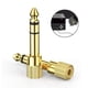 thumbnail image 2 of Adaptador estéreo chapado en oro de 1/4" a 1/8" con conector para auriculares macho de 6,35 mm a hembra de 3,5 mm para altavoces, guitarras, pianos y amplificadores, 2 of 8