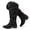 Black PU109, variant on Women's Extra Wide Calf Knee High Boots.