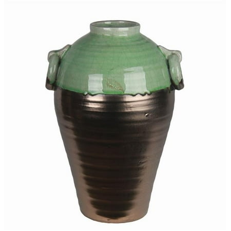 UPC 805572666919 product image for Privilege 66691 Small Ceramic Jar with Handles, Green & Cobalt Procelin - 10 x 9 | upcitemdb.com