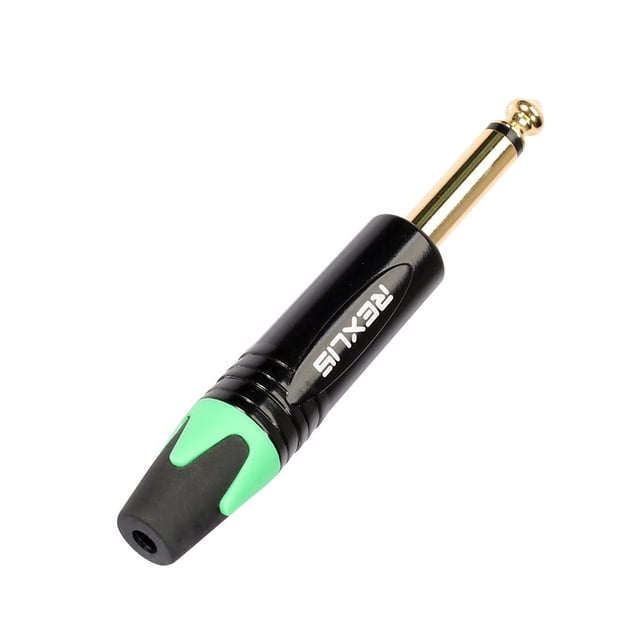 6.35mm Mono Male Plug Connector DIY Soldering Plug for Microphone (Black) Ndcxsfigh Para estrenar
