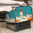 thumbnail image 6 of KLL Colorful Greek Windmills Print 4 Slice Toaster Dust Covers Kitchen Small Appliance Cover with 2 Pockets,Can hold Jam Spreader Knife & Toaster Tongs (12.4 x 10.6 x 8.2), 6 of 6