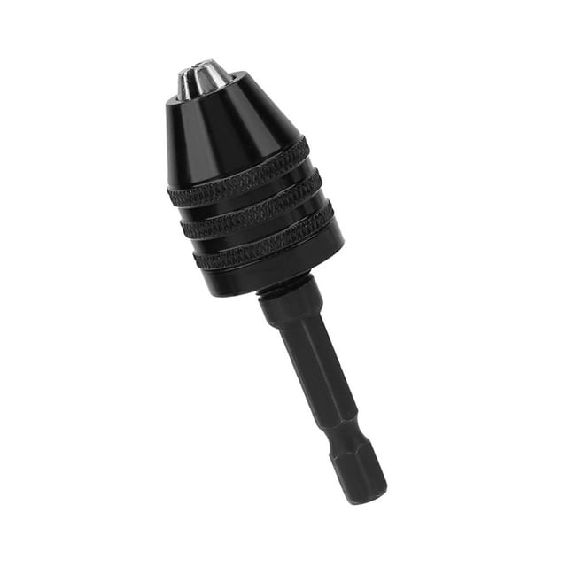 0.3-6.5mm Keyless Drill Chuck 1/4" Hex Shank Quick Change Adapter Converter Keyless Drill Chuck Adapter Hex Shank For Impact Driver Modellers Mini Electric Conv