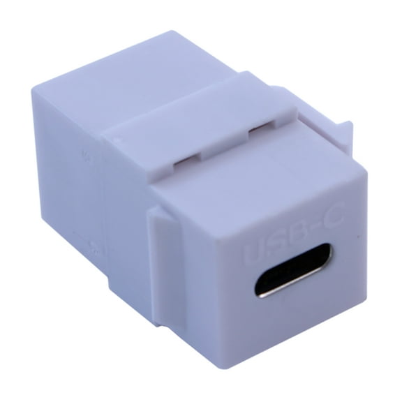 Keystone Jack Insert/Coupler USB 3 Type C to C, Female, Coupler Type, White