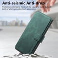 thumbnail image 3 of Wallet Case for Samsung Galaxy S25 Ultra Cash Credit Pocket Card Slots Holder Folio Flip Shockproof Anti-fall Full Coverage Detachable Magnetic Cover [Compatible with Magsafe] Kickstand,Green, 3 of 9
