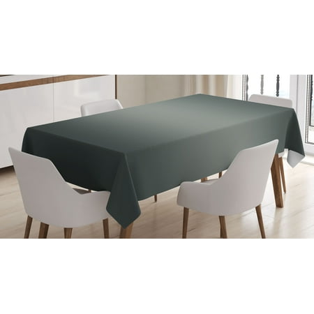 Grad Table Cover - Ombre Tablecloth, Fume Fog Dark Smoke Metal Theme Inspired Dark Gray Colored Modern Design Artprint, Rectangular Table Cover for Dining Room Kitchen, 60 X 84 Inches, Dark Grey, by Ambesonne