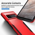 thumbnail image 6 of Google Pixel 6 Pro Case Heavy-Duty Shockproof Military-Grade Wireless Charging Support Phone Case for Google Pixel 6 Pro(2021) 6.67"(Red/Black), 6 of 14