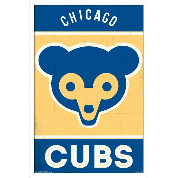 MLB Chicago Cubs - Retro Logo 14 Wall Poster, 14.725" x 22.375", Framed
