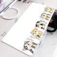 thumbnail image 2 of Alfombrilla grande para ratón de ordenador de gato blanco, tamaño 80x30cm, 100x50cm, alfombrilla para teclado de escritorio de ordenador portátil, alfombrilla para mesa para jugar a juegos, 2 of 5