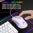 thumbnail image 5 of Gaming Mouse Wired,USB Computer Mouse with 4 Adjustable DPI,7 Breathing Lights,6 Key Buttons,Ergonomic Optical Mice for PC,Laptop,Windows,Mac,Vista,Linux,Gamer-White, 5 of 10