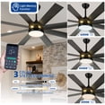 thumbnail image 5 of Dextrus 60 inch Modern LED Outdoor/ Indoor Ceiling Fan with Remote Control, 5 of 13