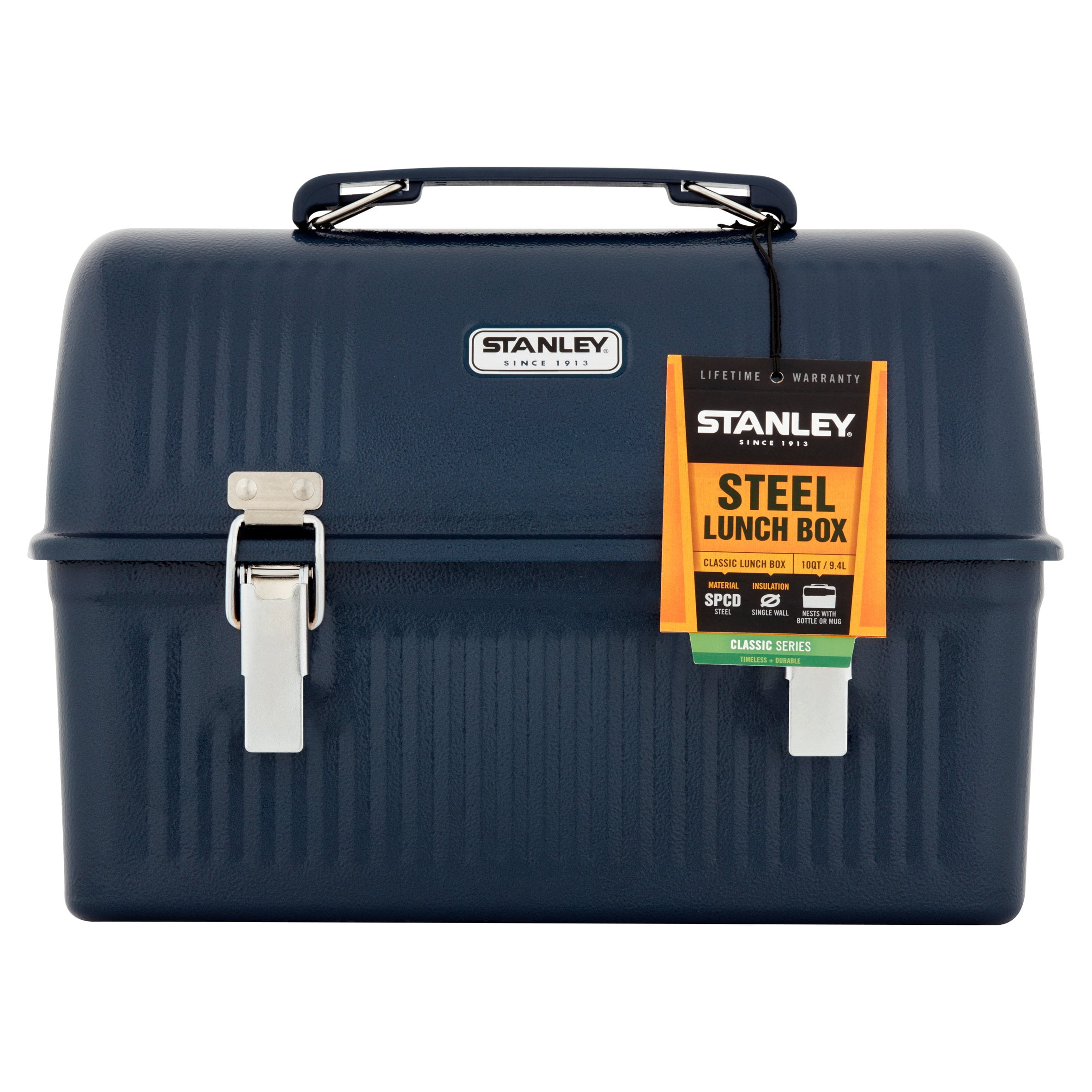 Stanley Classic 10 qt Steel Lunch Box - Hammertone Navy - Walmart.com