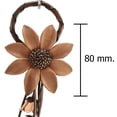 thumbnail image 3 of Hanging Earth-Tones Brown Sunflower Garden Leather Bag Ornament Keychain, 3 of 5