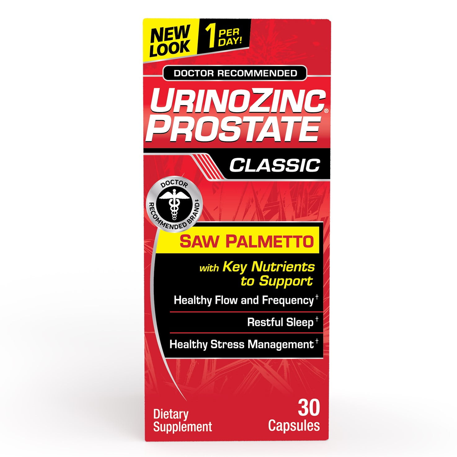 Urinozinc One Per Day Saw Palmetto Prostate Supplement, Prostate Health, 30 Ct