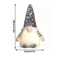 thumbnail image 3 of Christmas Decorations Indoor Outdoor, Light Up Sequin Christmas Gnome with Glowing Beard, Faceless Swedish Tomte Decor for Shelf, Mantel, Tabletop, 3 of 8