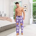 thumbnail image 6 of FORMRS Mens Pajama Pants with Pockets Sleepwear Lounge Bottoms Sizes S-2XL, Halloween Ghosts Purple, 6 of 7
