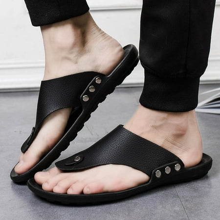 CHOII Clearance Women s Fashion Sandals Round Toe Clip Buckle Flat Bottom Side Hollow Large Size Sandals Comfortable Shoes With Ergonomic Soles Flip Flops Ankle Strap Sandals Thong Sandals White/6.5
