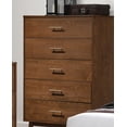 thumbnail image 6 of Walnut Finish Mid-Century Modern 6pc Bedroom Set Queen Size Bed Dresser Mirror Nightstands Chest Furniture, 6 of 10