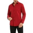 thumbnail image 3 of Alex Vando Mens Dress Shirts Regular Fit Long Sleeve Stretch Business Dress Shirts for Men, 3 of 6