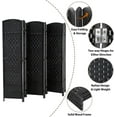 thumbnail image 4 of Dkelincs 6 Panel Room Divider Portable Folding Privacy Screen Wooden Partition Screen, Black, 4 of 7