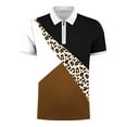 thumbnail image 2 of Chemise Décontractée à Manches Courtes Imprimée pour Hommes, T-Shirt Léger à Fermeture Éclair avec Col Rabattu pour la Maison et Usage Quotidien, 2 of 5
