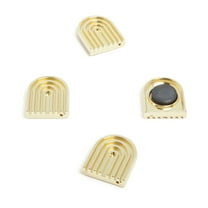 U Brands Magnets, Set of 4, Gold Deco