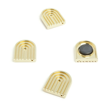 U Brands Magnets, Set of 4, Gold Deco