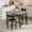 Gray, variant on Yeshouse Counter Height Dining Set for 2, Table with Backrest Stools, Footrest, Corner Protector, Ideal for Apartments