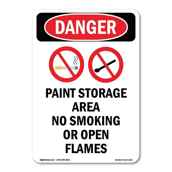 OSHA Danger Sign -  Paint Storage Area |  Aluminum Sign | Protect Your Business, Construction Site, Warehouse & Shop Area |  Made in The USA