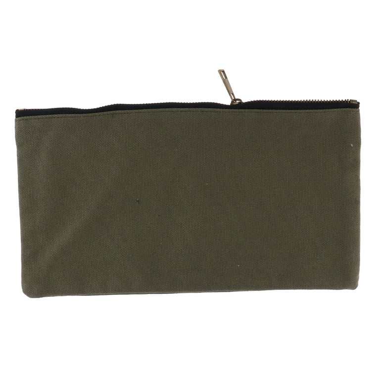 5/10 Heavy Duty Canvas Tool Pouch Bag Zipper Close Utility Bag  Multi-purpose Lot