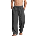 thumbnail image 5 of JTSRKL Linen Cargo Pants for Boys Lightweight Summer Casual Pull On Trousers Breathable Comfort Pants Solid Color Beach Vacation Long Pants with Multi-Pockets Gray 7-8 Years, 5 of 10