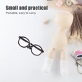 thumbnail image 5 of WEUVEB Novelty Glasses Mini Doll Glasses Plastic Black Frame with Transparent Lens 4pcs, 5 of 8