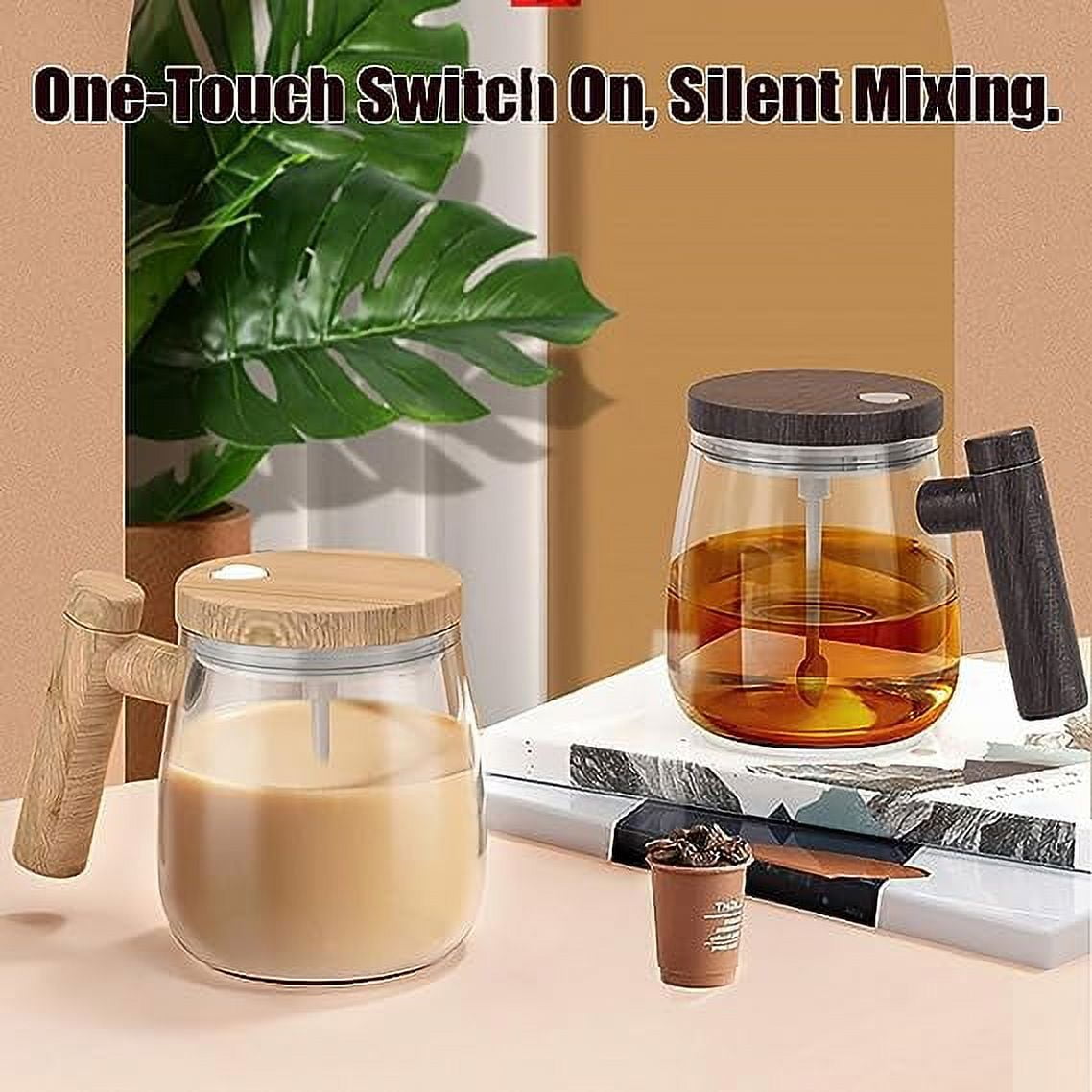  Self Stirring Magnetic Mug, Electric High Speed Mixing Cup,  Electric Self Mixing Mug, Full Automatic Mixing Cup Electric Portable  Blender Kitchen Gadgets (Champagne): Home & Kitchen